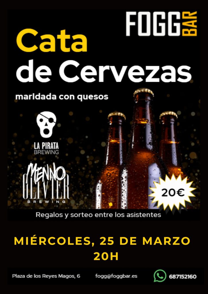 catas de cervezas artesanas en fogg bar, cerca del parque del Retiro en Madrid. local con 9 grifos de cerveza craft en el barrio niño jesús